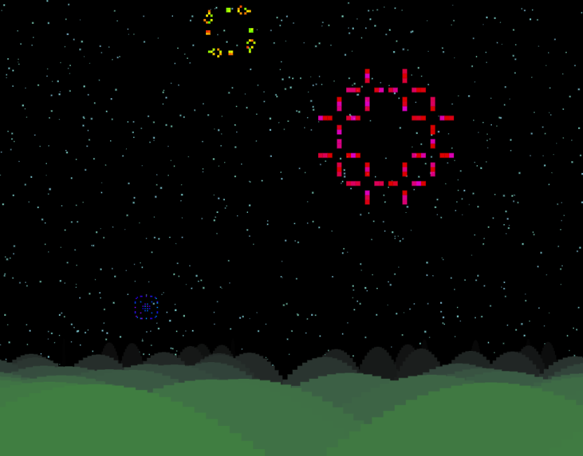 html5烟花特效代码，像素动画制作模板