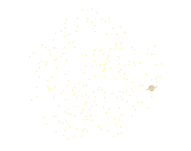矢量简约白色天文星座图，高清PNG透明背景设计素材下载