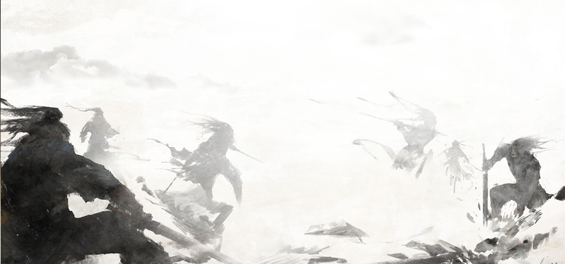 水墨武侠风手游Banner，复古中国风高清JPG图片素材下载