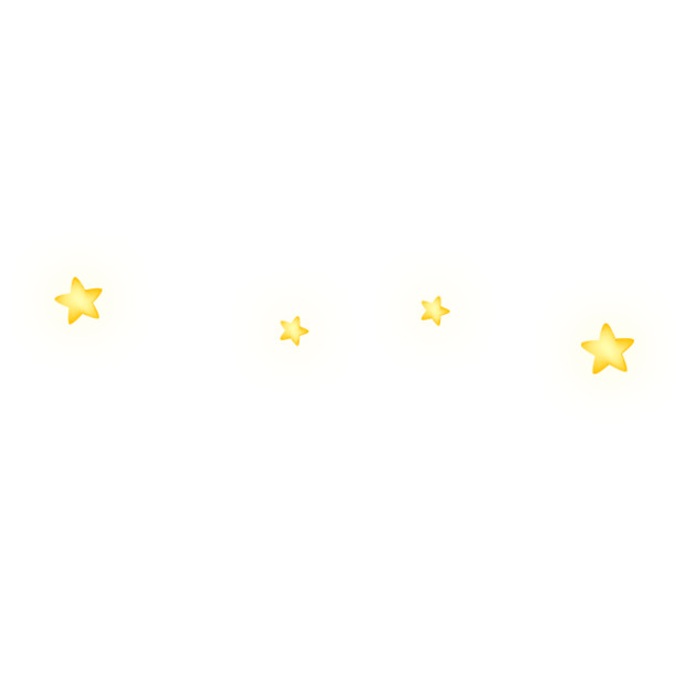 卡通黄色星星与花瓣漂浮图标，高清PNG透明图片素材下载