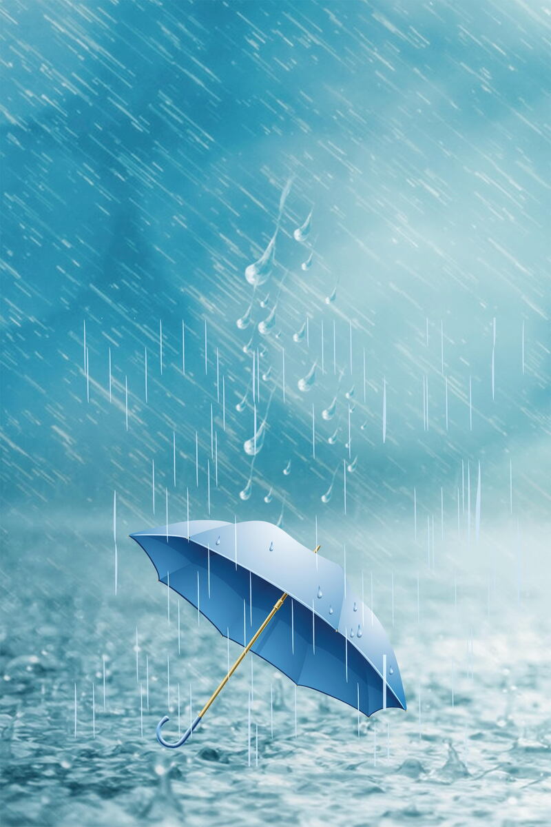二十四节气雨水海报，高清JPG背景图片，创意设计素材下载