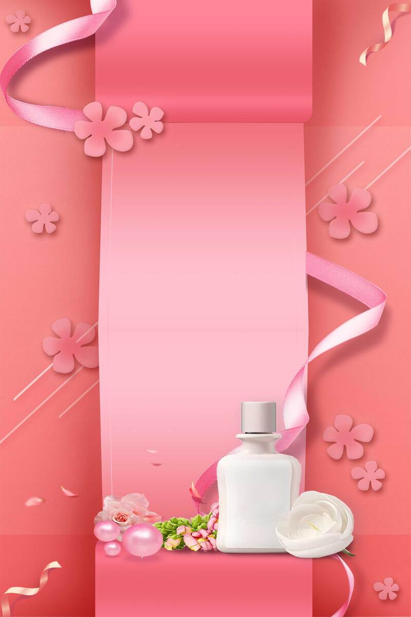 高端护肤品美妆背景图，JPG高清下载，独特设计素材