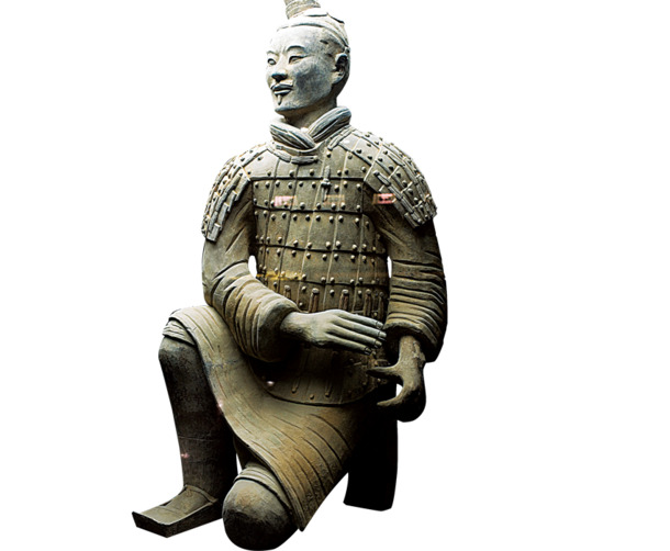 兵马俑PNG透明图，中国风装饰元素，高清下载