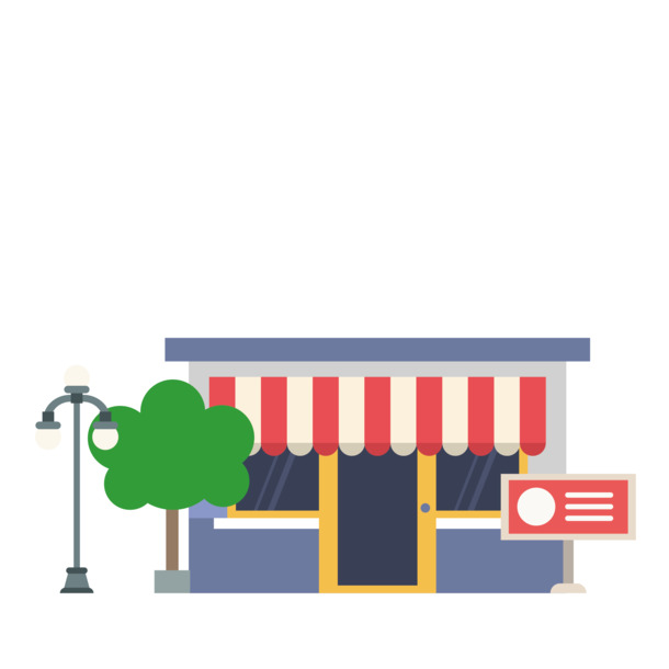 卡通商店，手绘图案PNG透明图库，高清卡通元素设计素材下载