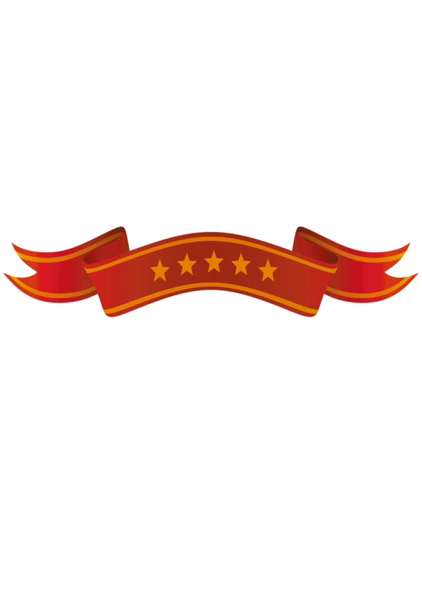 红色彩带PNG透明图片，高清漂浮元素，PSD格式设计素材免费下载