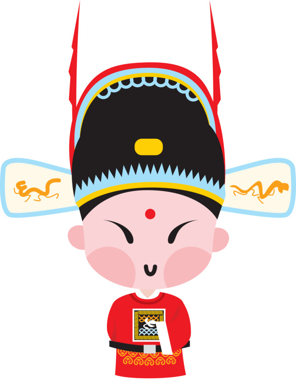 国粹京剧Q版插画状元，精美PNG透明图片，中国风装饰元素，高清设计素材下载
