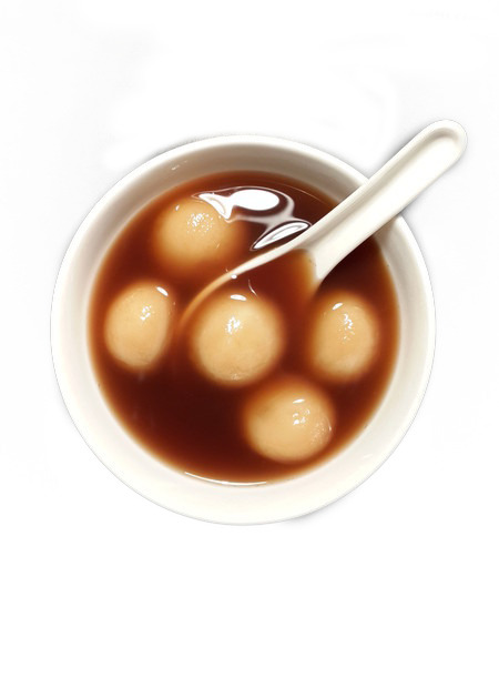 甜汤圆PNG透明图，元旦春节元宵节日元素，高清设计素材下载