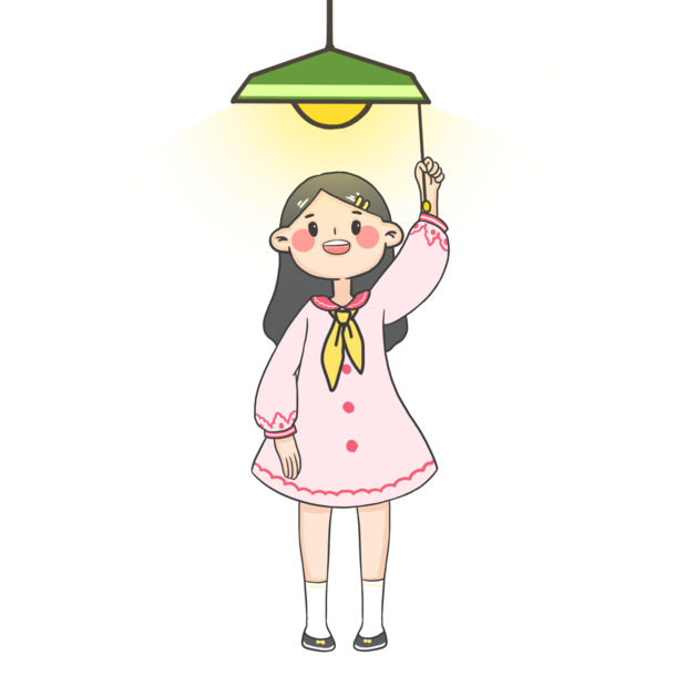 地球一小时，拉灯女孩PNG高清透明免扣元素设计素材下载