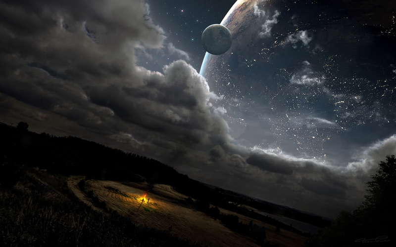 星球元素海报，光晕渲染风景图片，高清JPG素材下载