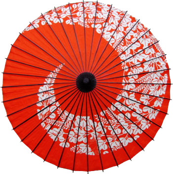 中国风装饰元素，红色印花油纸伞高清PNG透明图片，背景海报设计素材下载