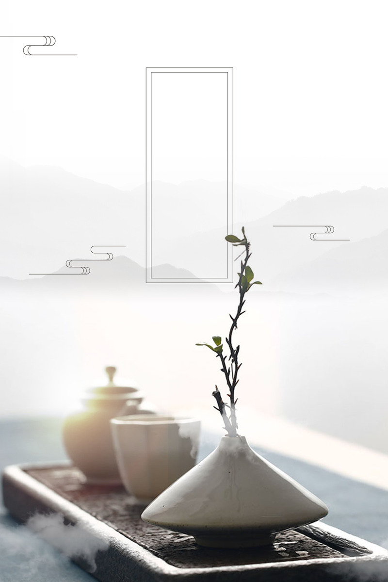 简约创意陶瓷广告海报背景，高清JPG素材，另类设计下载