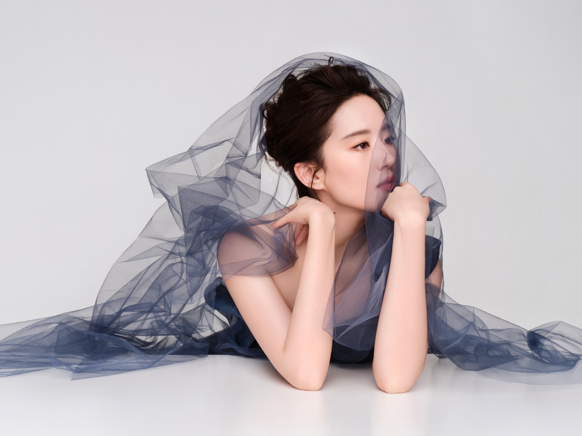 刘亦菲绝美头纱造型，黑色礼服裙6K高清壁纸，惊艳4K美女图片，6000x4500超清下载