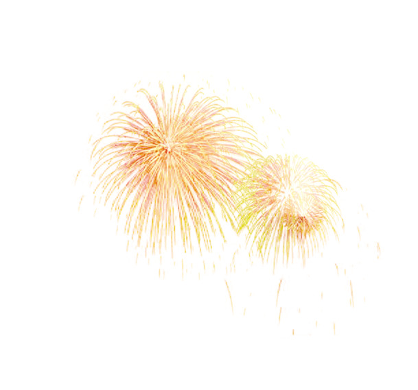 绚丽烟花PNG透明图，高清特效装饰元素，免费下载设计素材