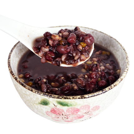 红豆薏米粥PNG透明图，精美植物装饰元素，高清下载