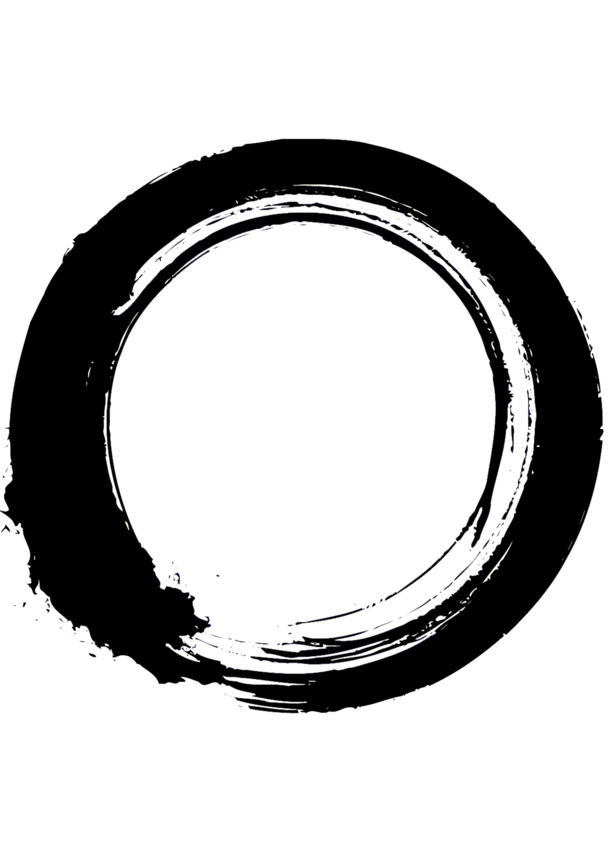 圆圈笔刷PNG透明图，高清装饰元素，墨迹笔触设计素材下载