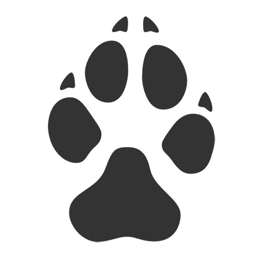 狗爪子图标，高清PNG透明图片，装饰元素与墨迹笔触，设计素材下载