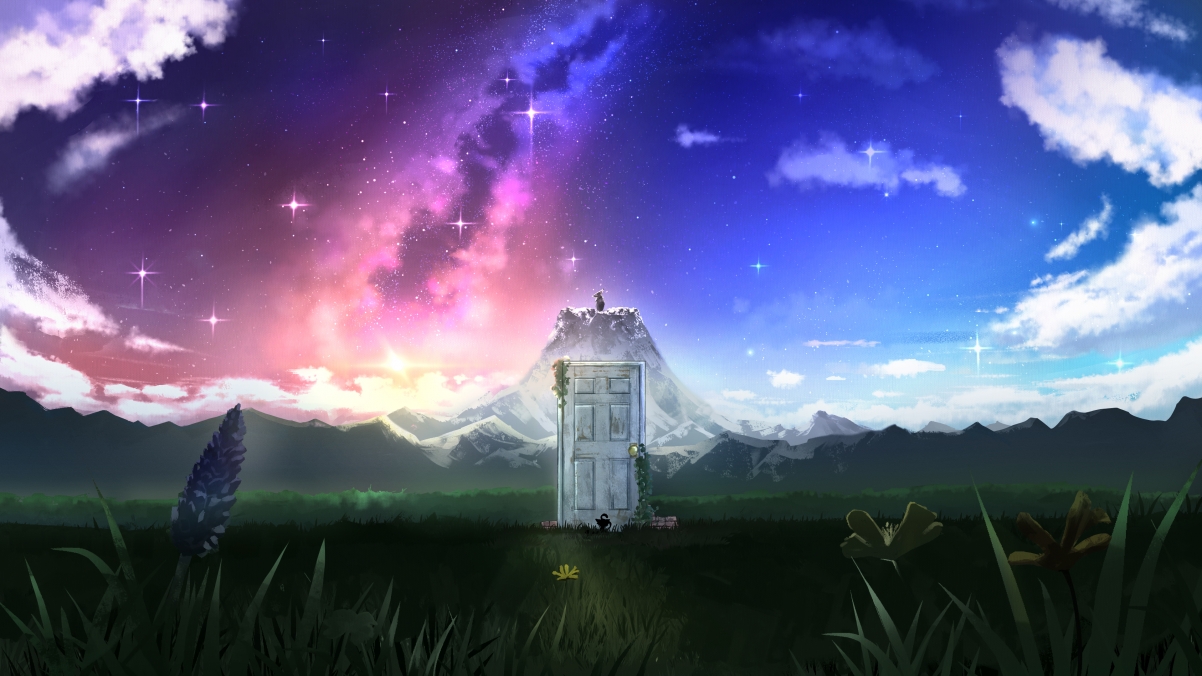 唯美铃芽之旅，星空之门4K高清壁纸，动漫美图尽享3840x2160超清下载