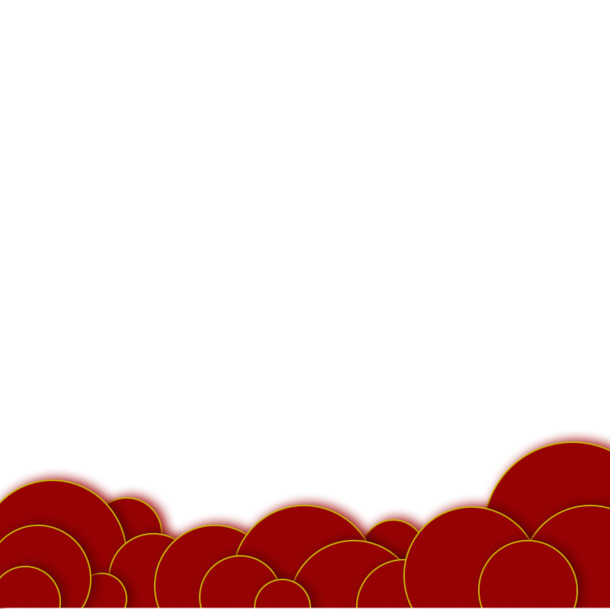 新年云彩装饰PNG透明图，元旦春节元宵节日元素，高清素材下载