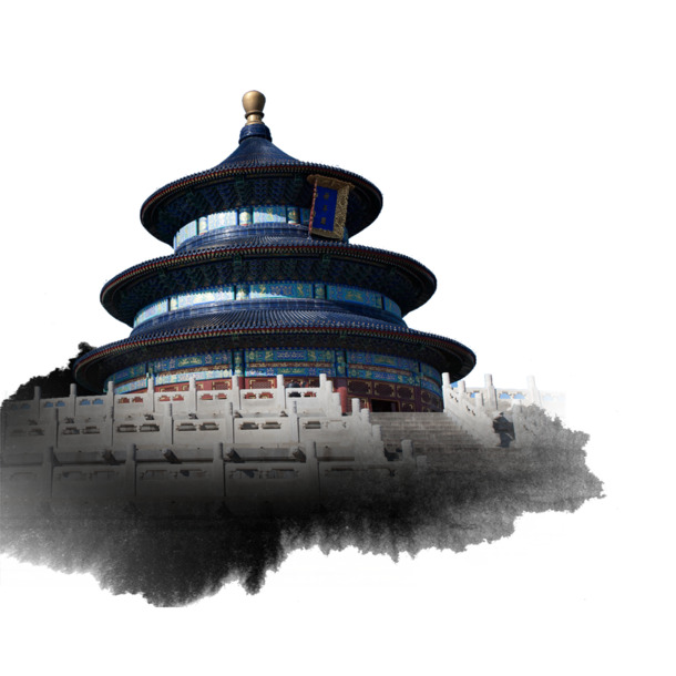 故宫中国风透明PNG装饰元素，高清PSD设计素材免费下载