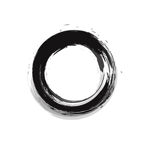 水墨圆圈素材，高清PNG透明图片，墨迹笔触PSD设计元素下载