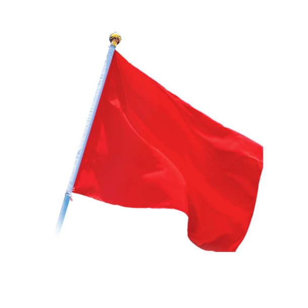 红色旗帜高清PNG透明素材，国风装饰元素设计免费下载
