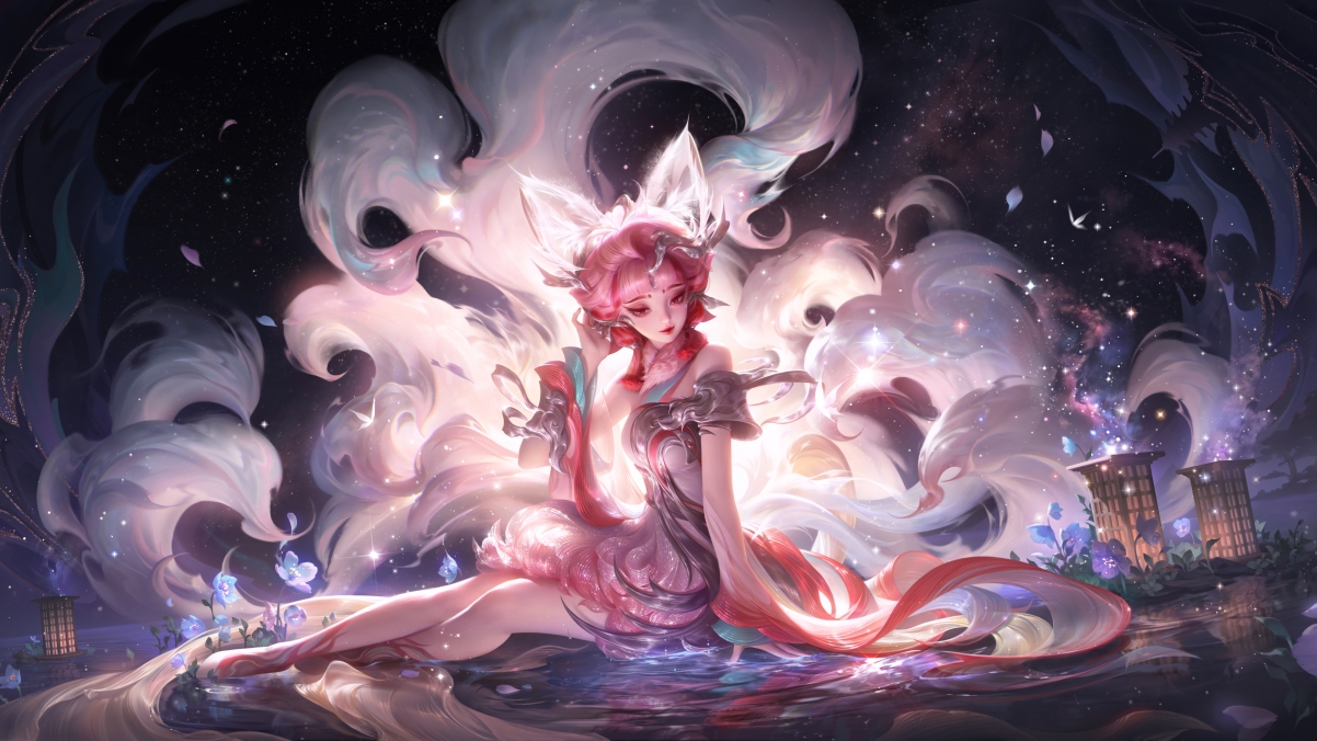 王者荣耀，绝美妲己九尾狐皮肤，超清4K无水印壁纸，3840x2160超高清下载