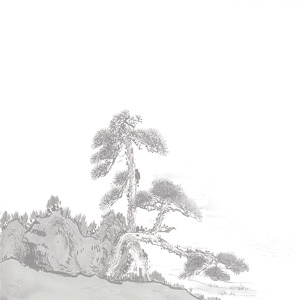 圣诞节山水画PNG透明素材，高清下载，节日设计必备元素