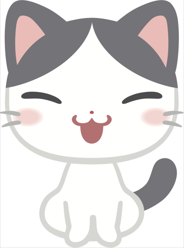 可爱手绘猫咪PNG/EPS素材，高清透明动植物元素，设计必备下载