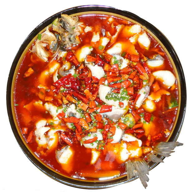 高清辣椒油水煮鱼PNG透明图片，创意装饰元素及图案设计素材下载