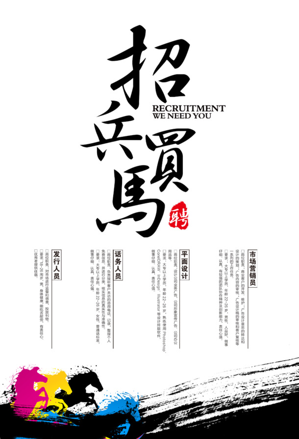 高清招聘海报PNG透明素材，免扣元素PSD格式，一键下载