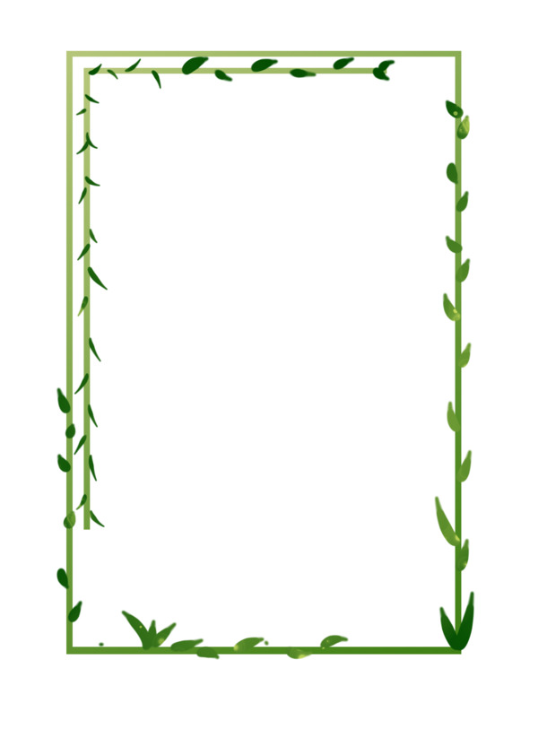 植物边框线框藤蔓PNG素材，高清透明图片，创意装饰元素下载