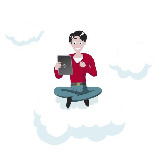 云上男士矢量图，高清PNG透明+PPT/EPS格式，创意装饰素材下载