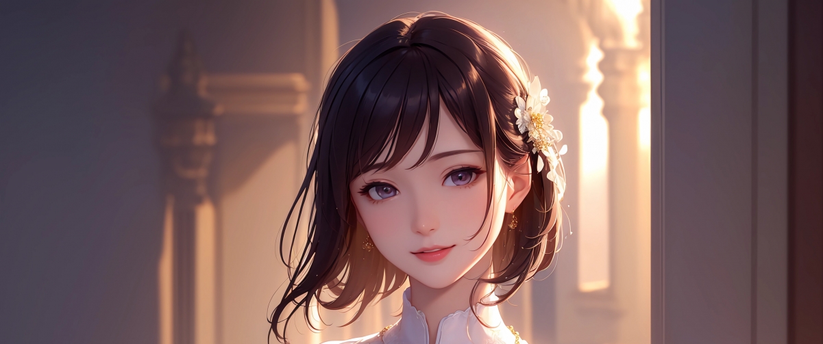 AI美女绘画，超高清4K动漫壁纸，带鱼屏专属，3440x1440精美下载