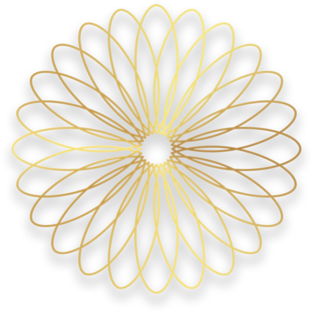 春节金色剪纸花朵PNG透明图，高清装饰花纹素材免费下载