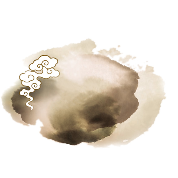 晕染山水茶文化PSD设计素材，高清PNG透明免扣元素，一键下载