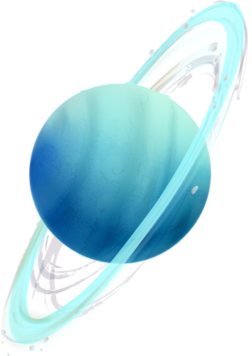 蓝色行星PNG透明图，免扣元素设计素材，高清下载