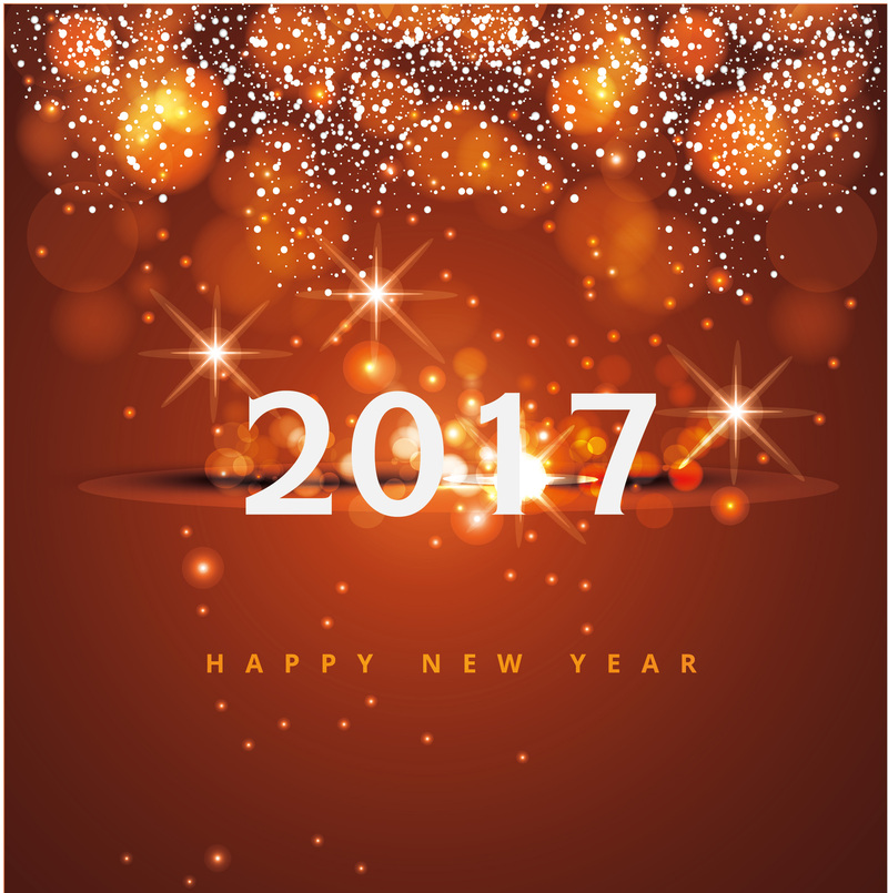 2017新年海报设计素材，高清JPG背景，AI格式，电商狂欢必备