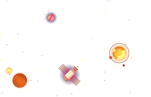 漂浮几何星球PNG透明图，高清素材下载，设计元素丰富多样