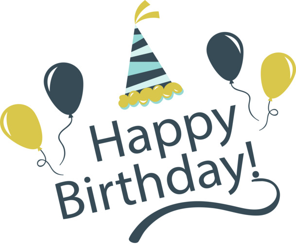 复古风生日快乐卡PNG透明图，高清免抠元素，字体设计素材下载