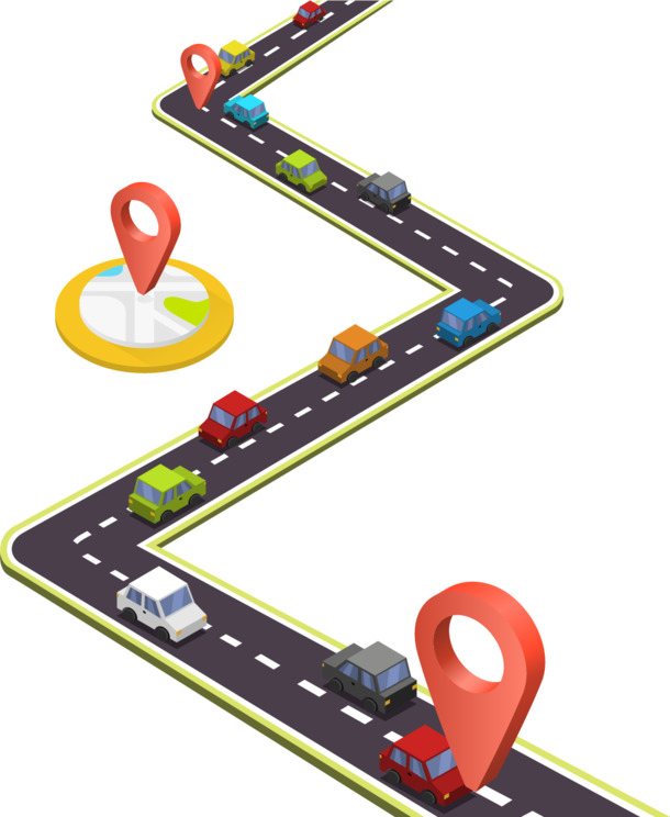 直角公路弯道PNG透明图，精美装饰元素，PPT设计必备素材下载