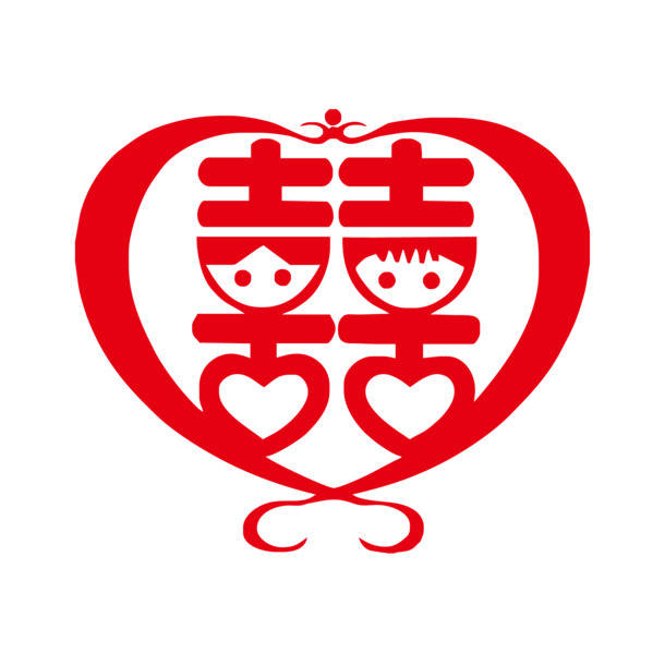 喜字PNG透明图，元旦春节元宵节日元素，AI格式设计素材免费下载