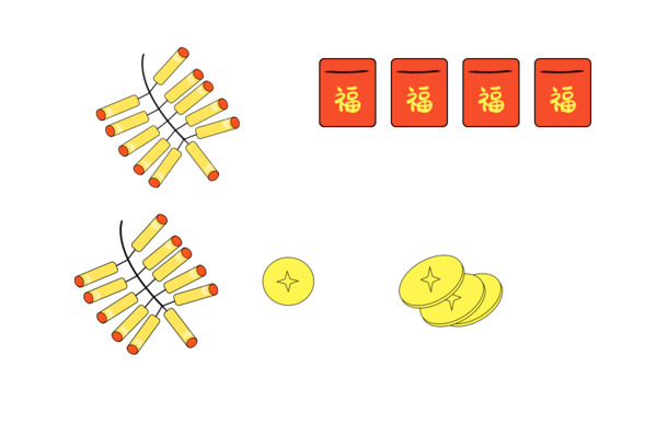 春节手绘PNG/PSD素材，高清透明，节日元素一网打尽，免费下载！