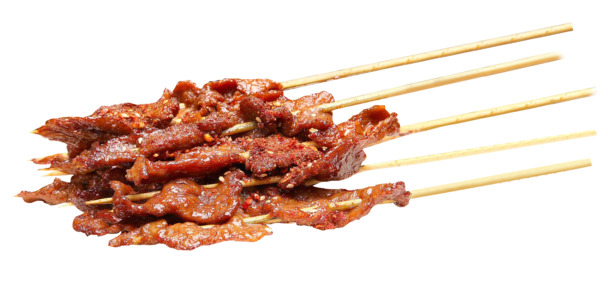 美味烧烤牛肉串PNG透明图片素材，高清免扣元素，一键下载设计新灵感！
