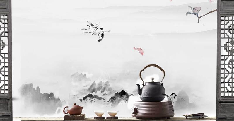 茶道文化素材，复古中国风茶具JPG与PSD高清图片下载