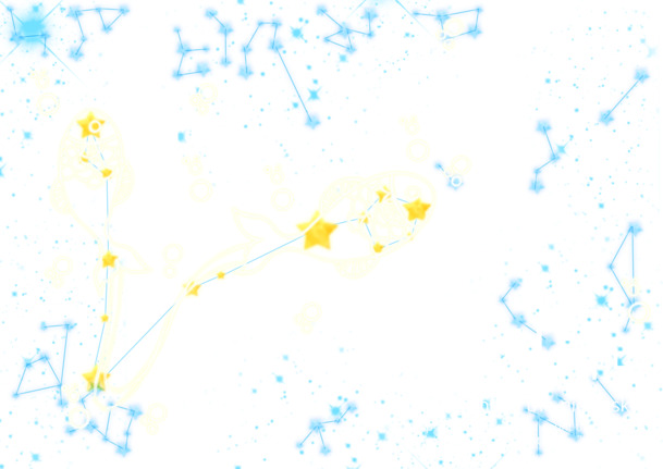 双鱼星座PNG透明图，高清背景元素PSD设计素材下载