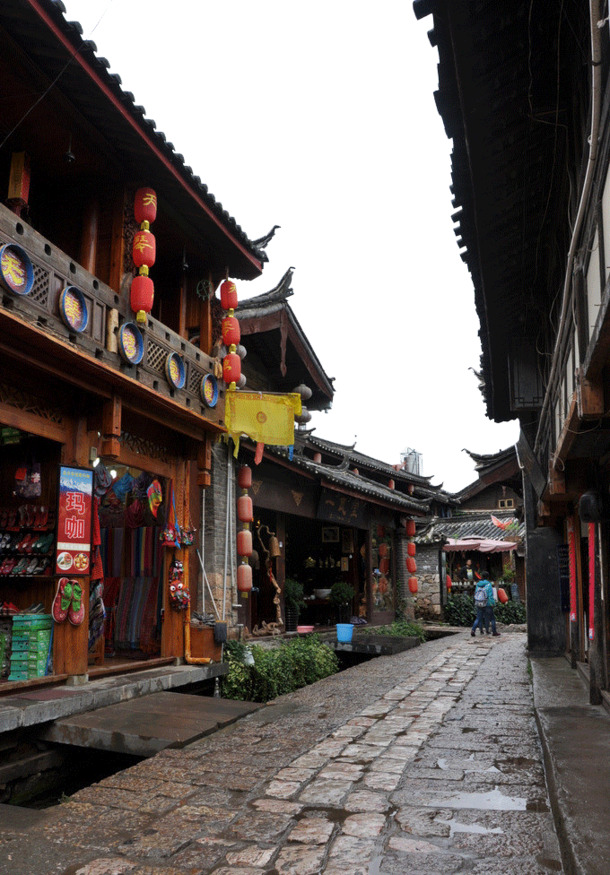 束河古镇美景PNG透明背景图片，摄影风光素材免费下载