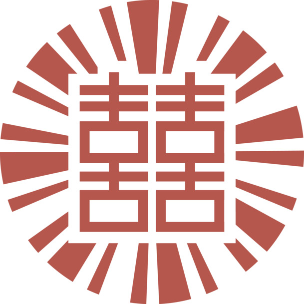 中国风囍字窗花PNG透明图片，高清装饰素材下载