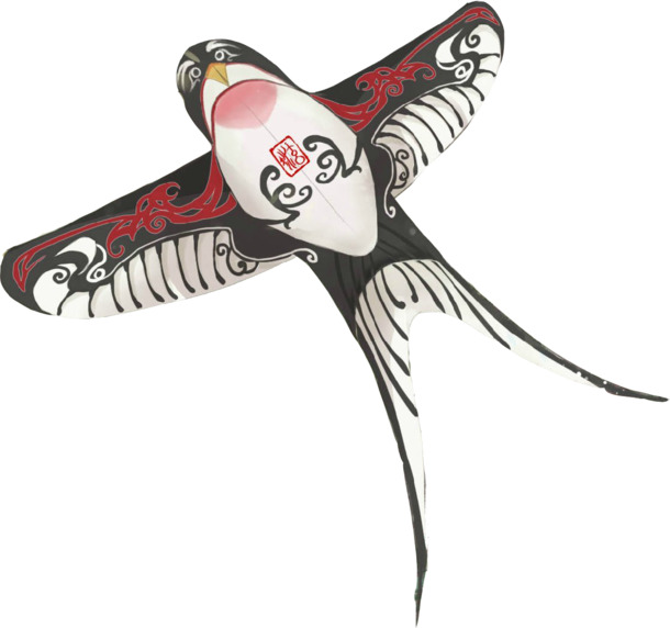 高清燕子风筝PNG素材，透明装饰元素及图案设计下载