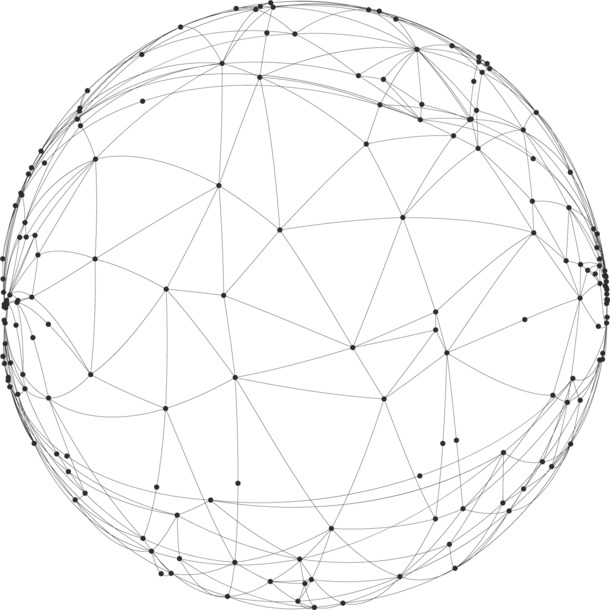 矢量手绘地球点线图，高清PNG透明版，创意装饰图案素材下载