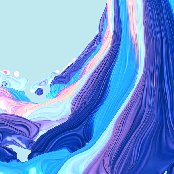 手绘海浪大屏背景，高清PNG透明图片，创意底纹设计素材下载